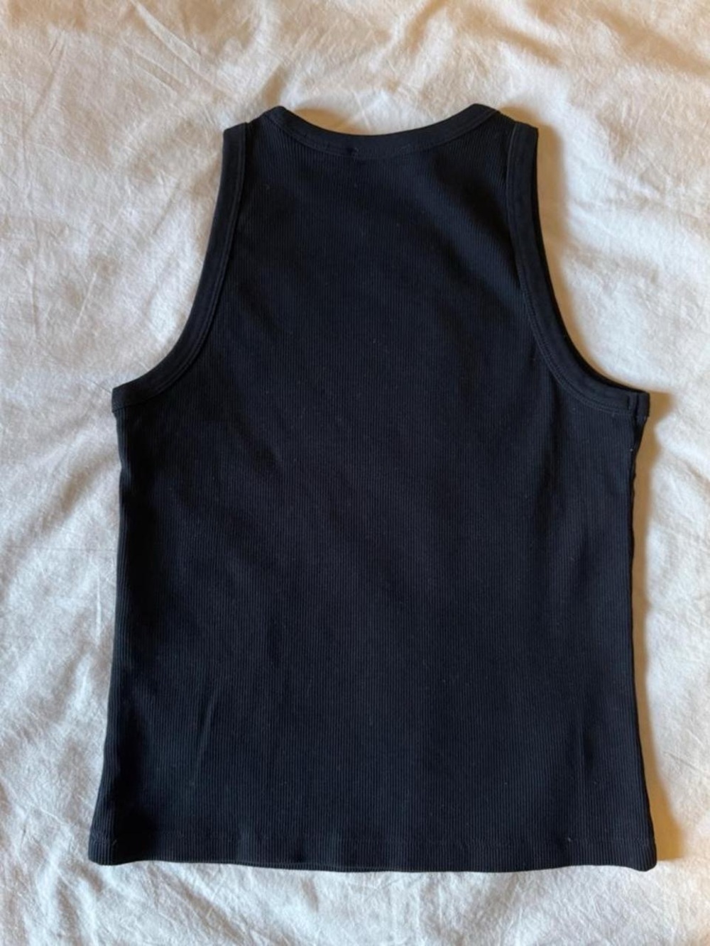 Sandro Black Ribbed Tank Top - Picture 2 of 4